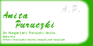 anita puruczki business card